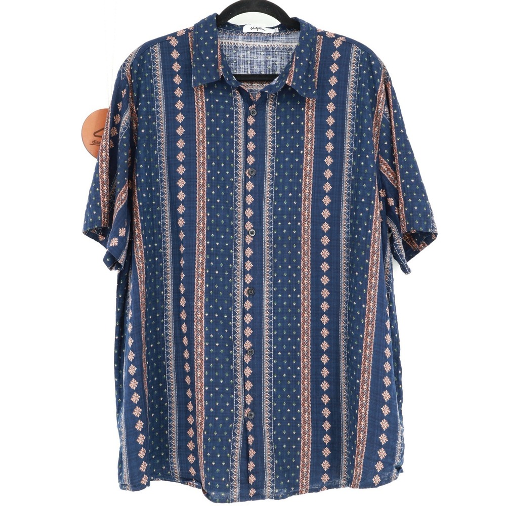 VATPAVE Mens Hawaiian Shirt Short Sleeve Button Up XXL Cotton Blend Beach Floral